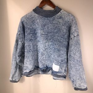 Denim Distressed Sweater Bongo